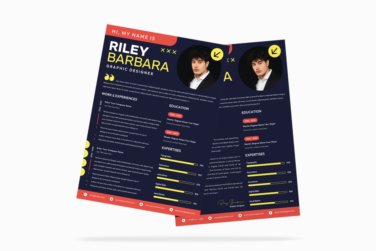 Mono Resume, a Resume Template by iDoodle Studio (Photo 2 of 4)