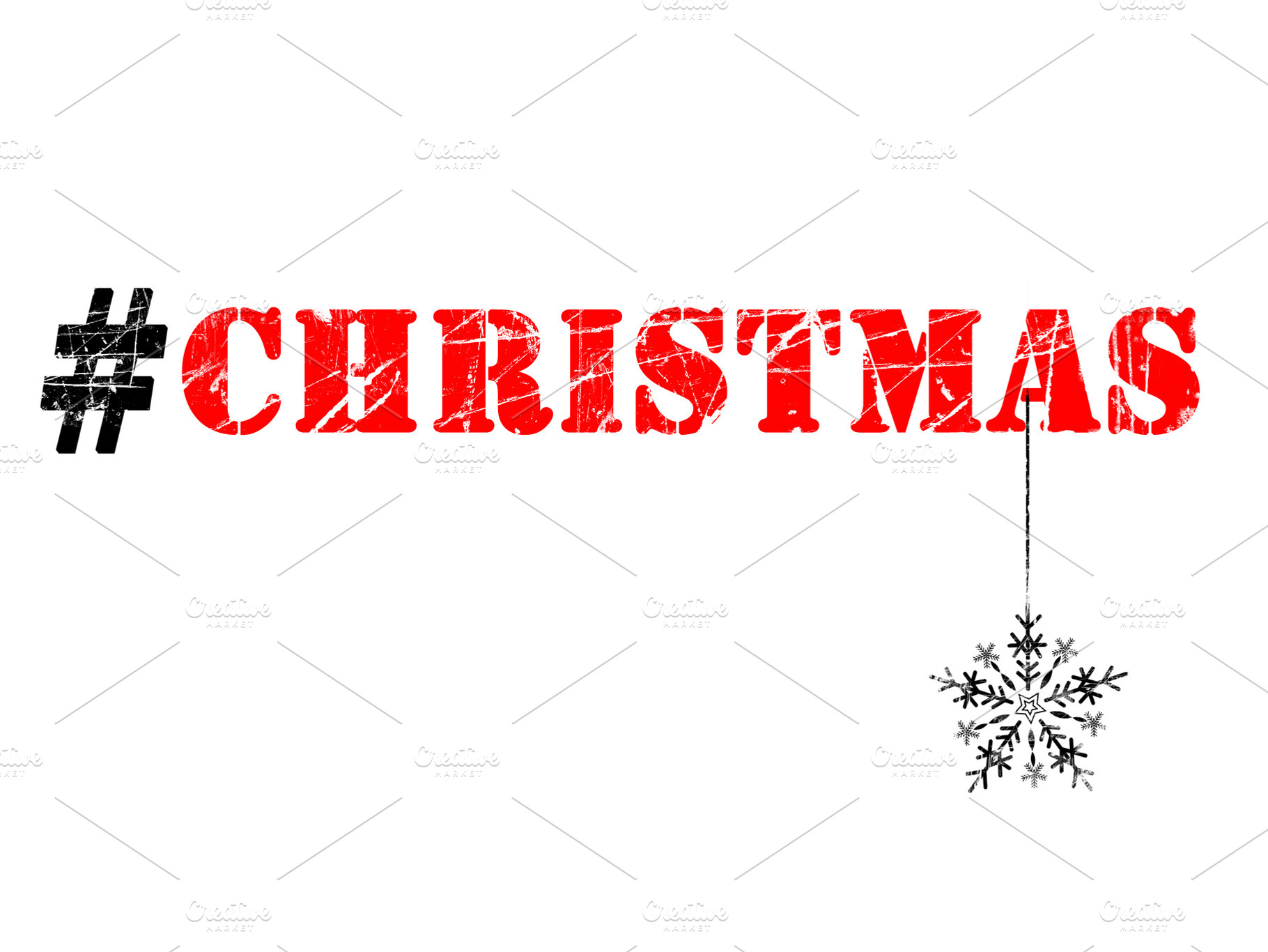 Christmas hashtag illustration, a Holiday Photo by BOOCYS