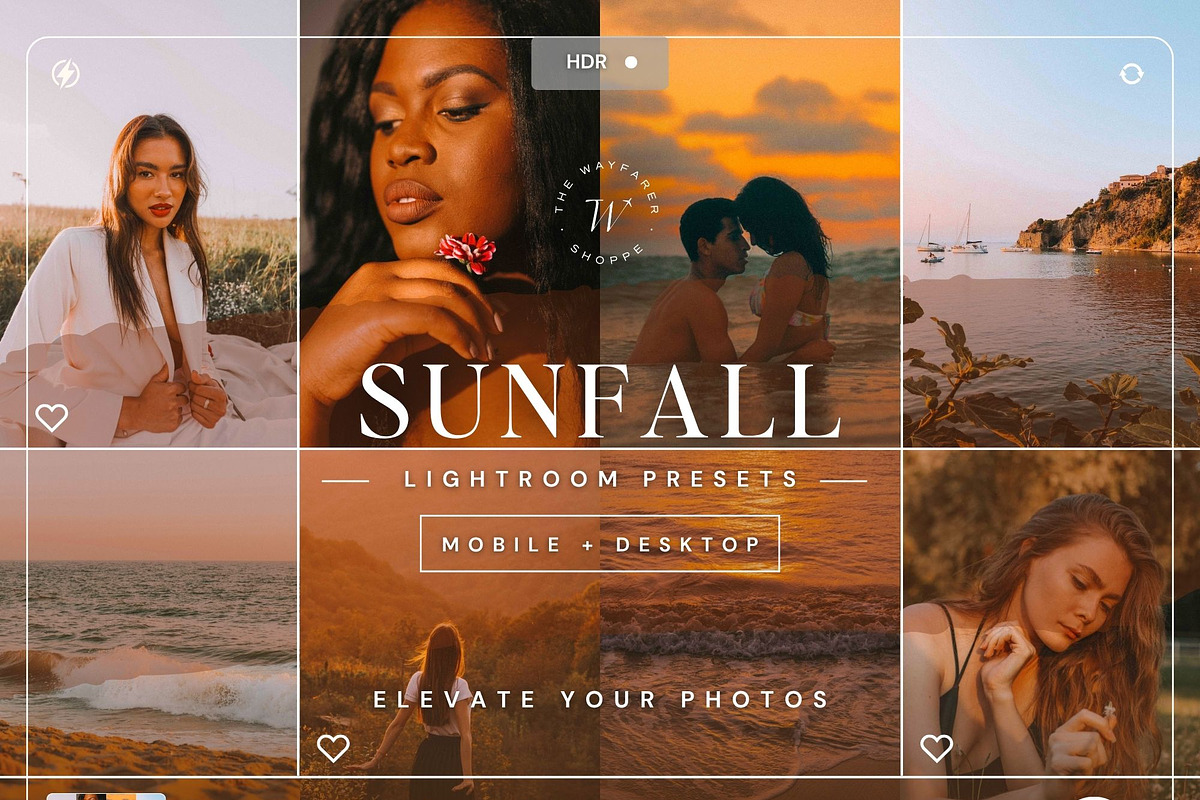 50+ Golden Hour Lightroom Bundle, a Preset Add-On by TheWayfarerShoppe (Photo 2 of 11)