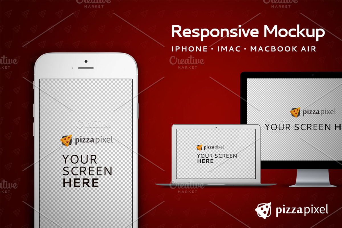 Responsive Mockup, an iPhone Mockup by Pizza Pixel (Photo 1 of 4)