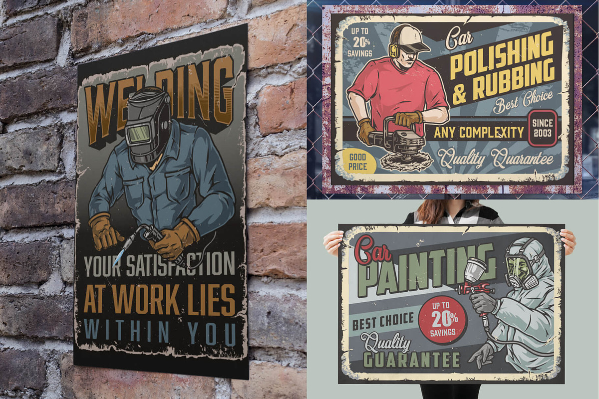 50 Handymen Retro posters, a Brochure Template by DGIM studio (Photo 7 of 7)