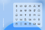 Gadget Devices Icon Set, an Outline Icon by Nathaya Studio (Thumbnail 2 of 2)