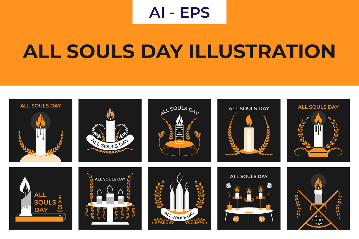 All Souls Day illustration, a Decorative Illustration by Lakhan1998 (Photo 1 of 6)