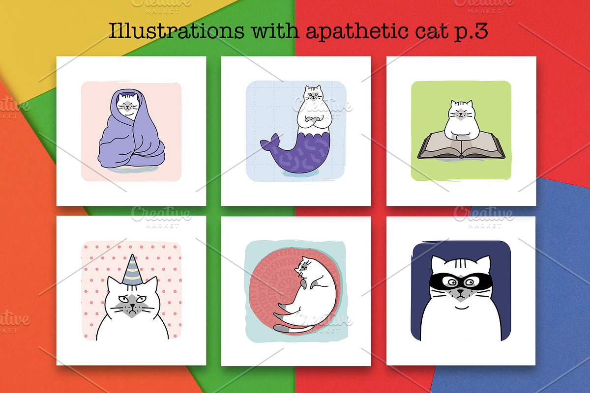 Illustrations with apathetic cat p.3, an Animal Illustration by Lyolya Profitrolya (Photo 1 of 4)