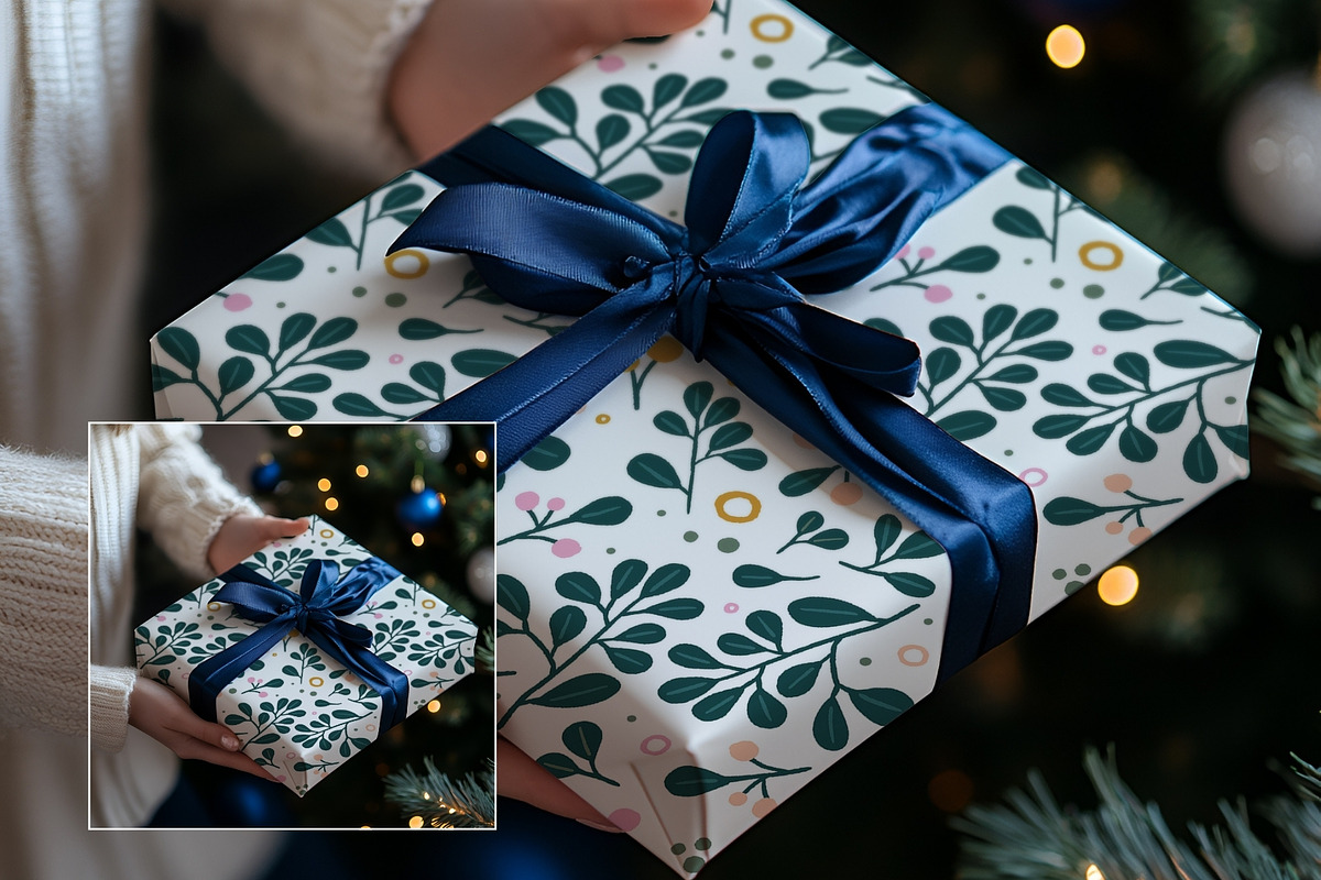 Gift Wrap Mockup w. Hands WR004-01, a Books & Magazine Mockup by Callistemon Creative (Photo 7 of 8)