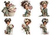 Whimsical Cute Girls Watercolor Clip, a Graphic by Libby Wishes (Thumbnail 3 of 4)