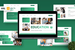 Education - Academy Google Slide, a Presentation Template by Deepslide Studio
