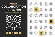 Collaboration Business Icons, an Icon by Spacepixel Creative (Thumbnail 1 of 3)