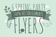 6 Spring Flyers Vector Print, a Flyer Template by DesignSomething (Thumbnail 1 of 5)