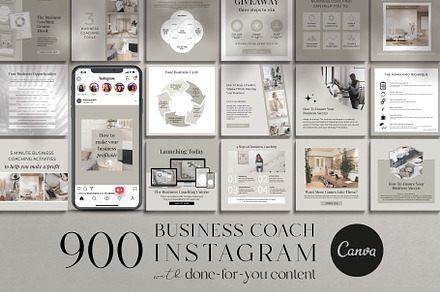 Business Coach Instagram Templates, a Templates & Theme by Miri Campbell