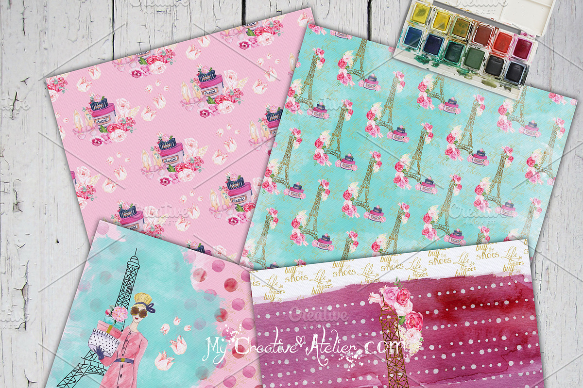 Buy the Shoes. Digital Paper, a Pattern Graphic by My Creative Atelier (Photo 2 of 2)