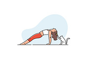 Yoga practice & cat illustration set, a Healthcare Illustration by tetiana.svirska (Thumbnail 17 of 17)