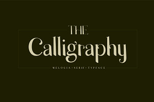 Melogia - Modern Serif Font Family