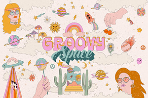 Groovy Space, a Texture Illustration by Mio Buono