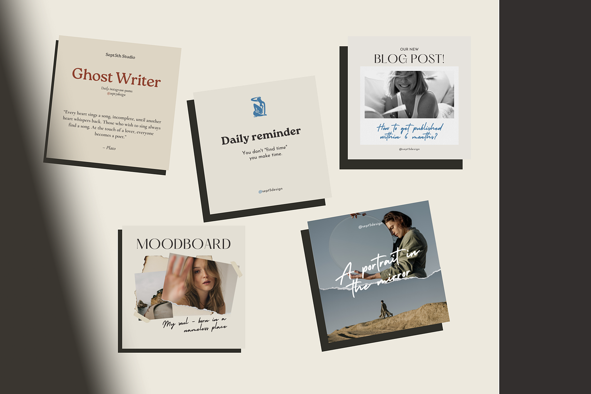 Writers Social Media Vol.5 for CANVA, a Social Media Template by September 5th (Photo 19 of 24)