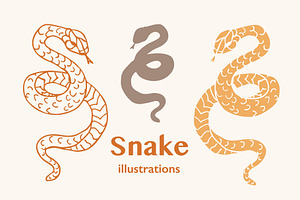 Hand drawn Snake illustrations