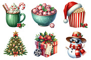 Christmas Movie Night Clipart, an Illustration by CreationArt (Thumbnail 3 of 5)