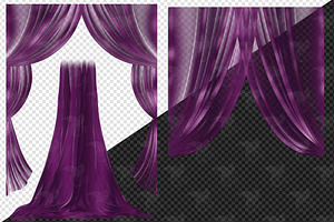 Purple Shimmer Curtains Clipart