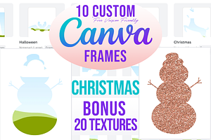 100 Custom Canva Frames & Bonus