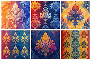 Rainbow Damask Digital Paper, an Illustration by RobertsArt (Thumbnail 4 of 5)