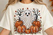Rhinestone Ghost Halloween PNG, a Seasonal Illustration by DreamCafeArt (Thumbnail 4 of 6)