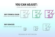 Delivery minimalist outline icon set, an Outline Icon by Icons (Thumbnail 3 of 3)