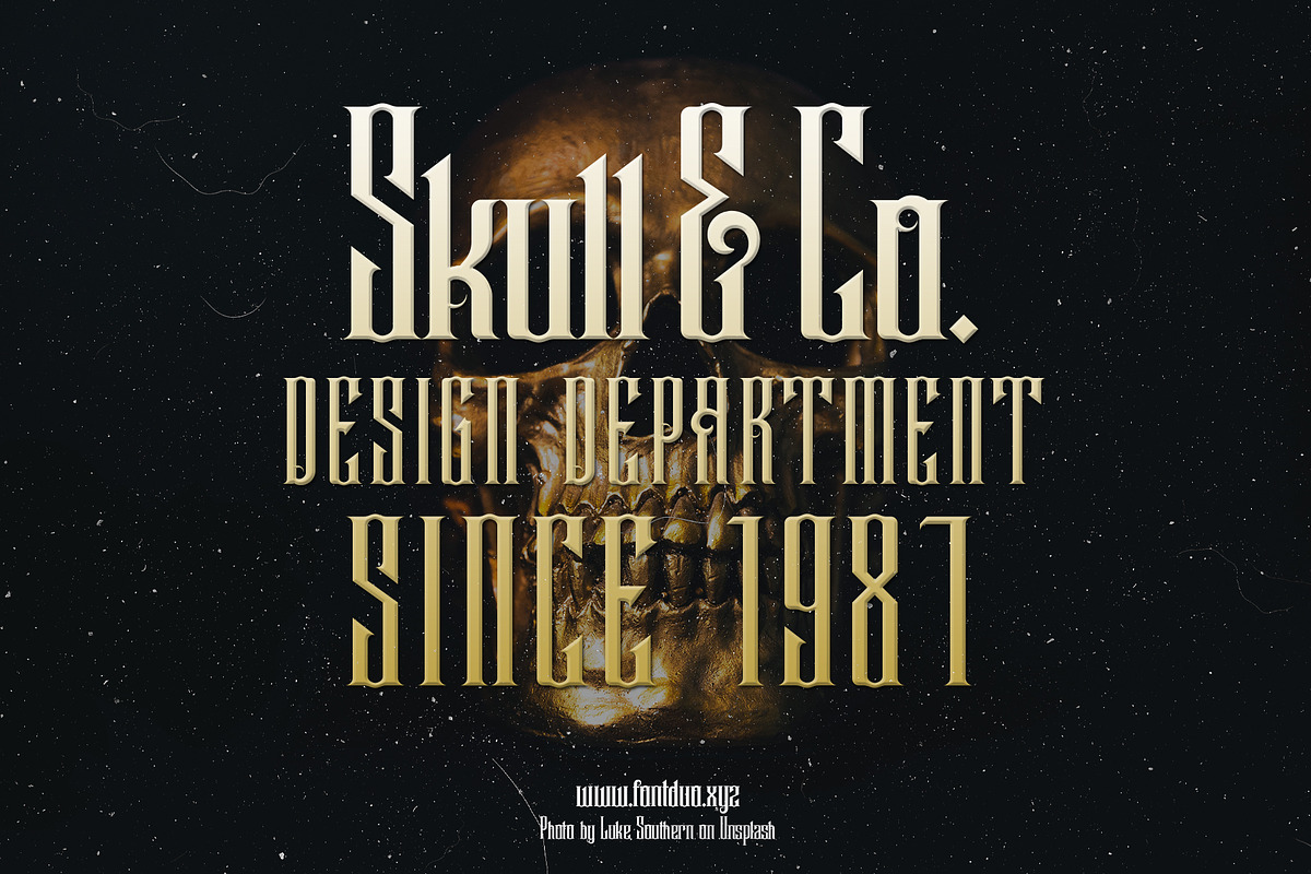 Hellish Layered Gothic Font, a Blackletter Font by FontDuo (Photo 3 of 5)