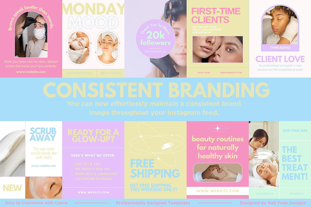 Pretty Pop Instagram Templates Pack, a Social Media Template by HellYeahDesigns (Photo 7 of 9)