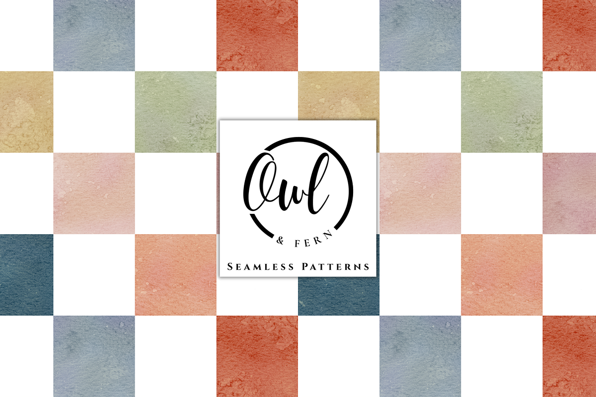 Serene Pastel Grid Seamless Pattern, a Pattern Graphic by OwlAndFern (Photo 1 of 11)
