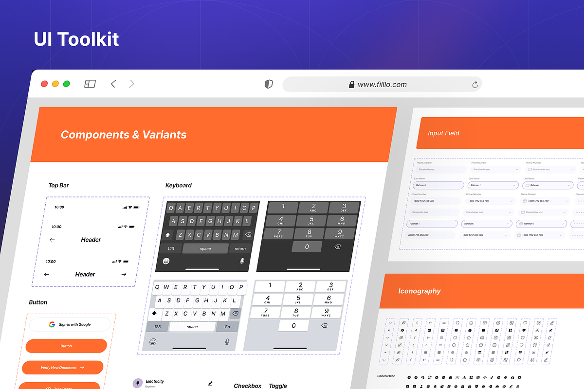Filllo - Fintech App UI Kit, an UI Kit Template by floxui (Photo 7 of 8)