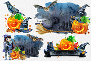 Orange and black Halloween, an Animal Illustration by Watercolor fantasy (Thumbnail 6 of 9)