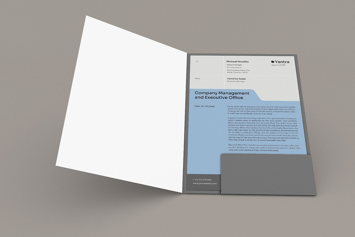 Simple Folder Theme Letterhead, a Stationery Template by Neermana (Photo 2 of 4)