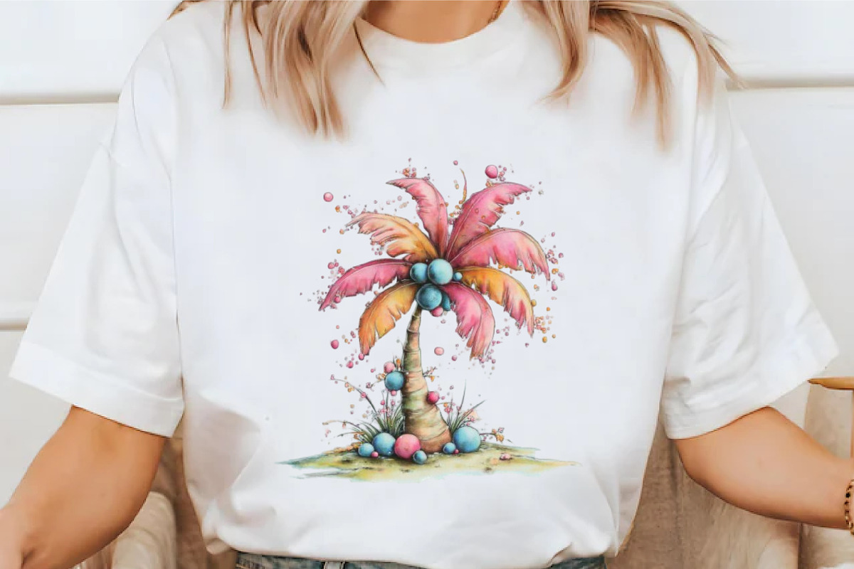 Whimsical Summer Palm Tree Clipart, an Illustration by designcity5 (Photo 4 of 5)