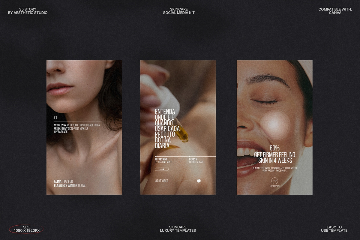 Calm Skincare Story Canva Design preview 8