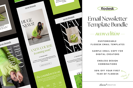 Flodesk Email Templates for Creators, an Email Template by Knead Creative