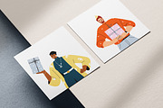 Christmas people set + banner, a Person Illustration by Good Studio (Thumbnail 5 of 6)