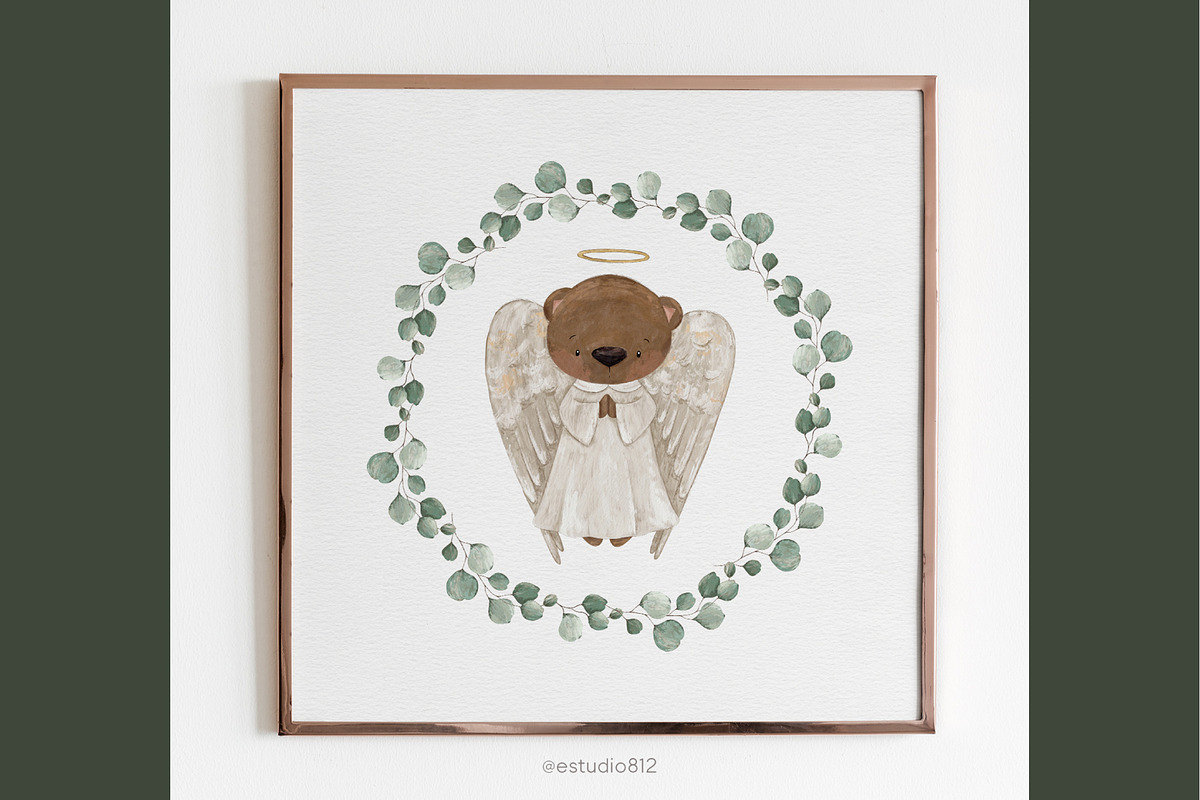 Baptism vintage clipart set, an Animal Illustration by Estudio 812 (Photo 4 of 6)