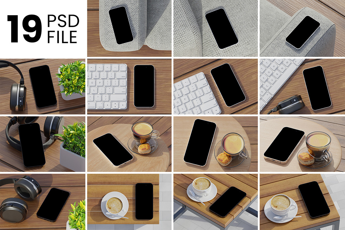 iPhone 14 Pro Max Mockup Bundles, an iPhone Mockup by Graphic Aesthetic (Photo 5 of 26)