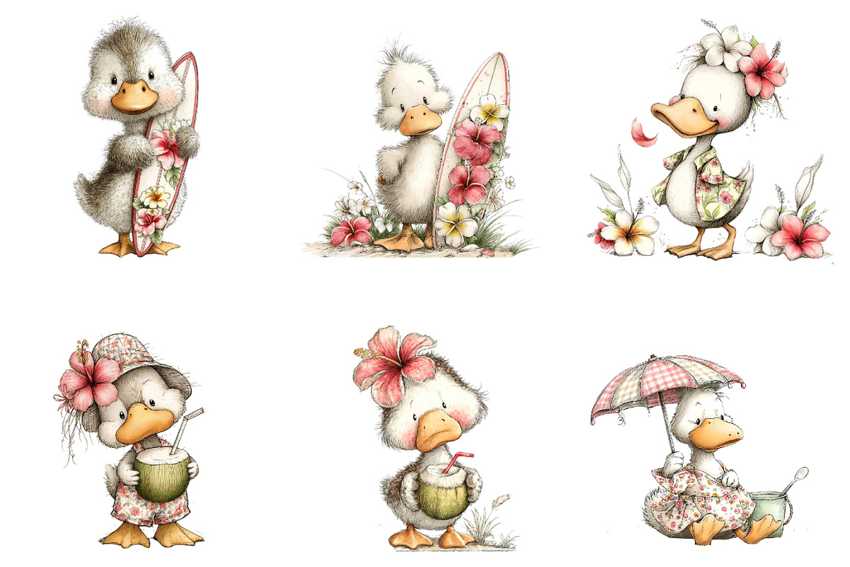 Beach Summer Goose Png Clipart, an Illustration by SinaCreation (Photo 2 of 9)