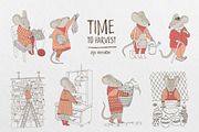 Mouse time. 15 mice for cards, an Animal Illustration by katyabuslaeva (Thumbnail 5 of 5)
