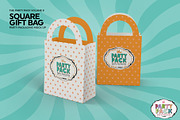 Party Square Gift Bag Pack Mockup, a Cups & Container Mockup by INCDesign (Thumbnail 3 of 7)