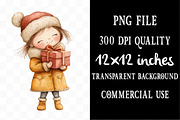 Christmas Cute Girls Sublimation, an Illustration by Designking (Thumbnail 4 of 5)