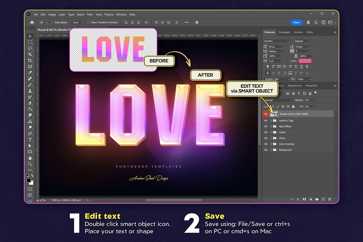 Led Lights Text Effects, a Layer Style Add-On by Andrew Skoch Design (Photo 2 of 10)