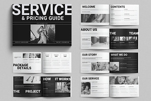 Service & Pricing Guide Landscape, a Brochure Template by E-Type
