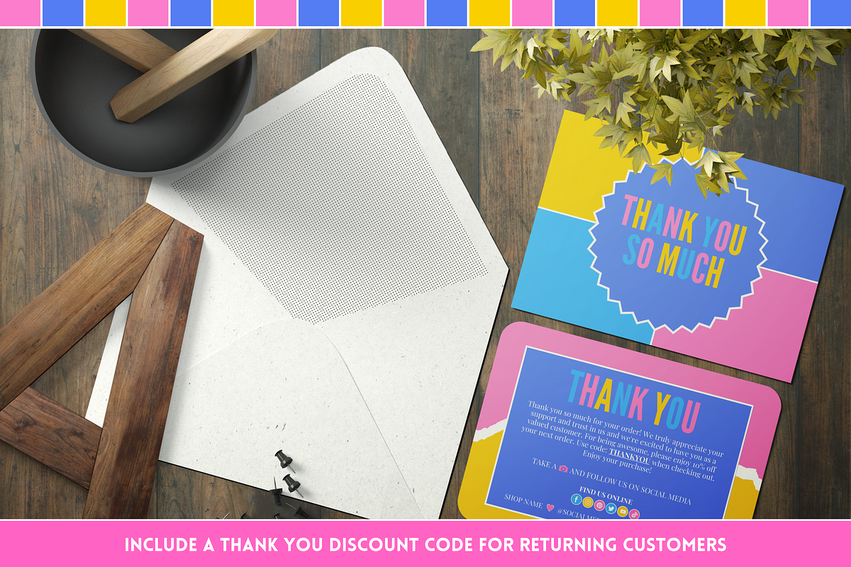 Colorful Thank You Card, a Card Template by SunshineStudioBoutique (Photo 8 of 10)
