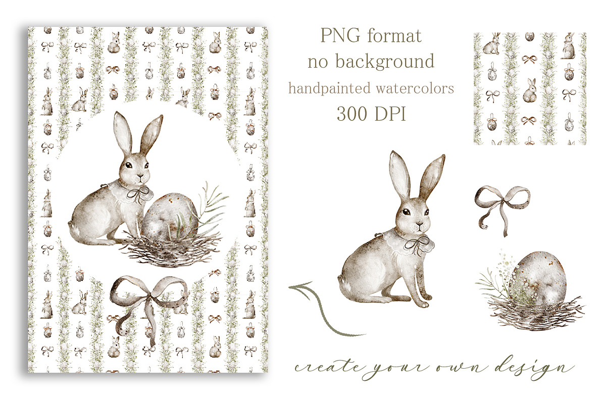 Cute Easter Watercolor Clipart, a Decorative Illustration by LenArt (Photo 15 of 16)