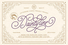 Daintyline Monoline Wedding Script