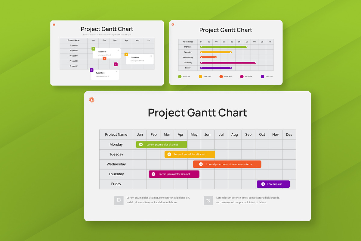 Project Gantt Chart, a Presentation Template by Antstheme (Photo 2 of 3)
