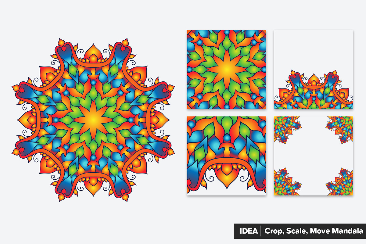 Mandala Vector Ornaments Bundle, a Decorative Illustration by pixaroma (Photo 4 of 43)