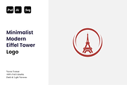 Minimalist Modern Eiffel Tower Logo, a Branding & Logo Template by Luxury Logos (Thumbnail 1 of 4)